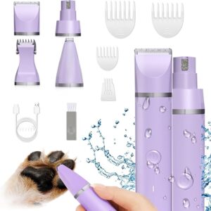 Kit de cortaúñas para mascotas, herramientas recargables, silenciosa inalámbrica, 4 en 1 funcional