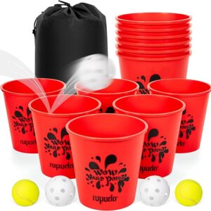 ropoda Pong gigante para patio, juegos de patio con cubos y bolas duraderos