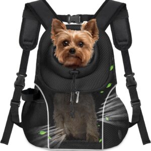 WOYYHO Mochila transportadora para perros pequeños, mochila frontal de malla ventilada (TALLA L)