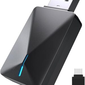 Kello Adaptador inalámbrico CarPlay para iPhone, adaptador Carplay con cable a inalámbrico