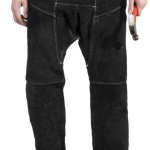 Pantalones de soldadura de cuero, resistentes, protección de piernas ajustable TALLA 31