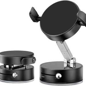 FEISEDY Soporte Magnético Plegable para Coche con Pinza Ajustable – Compatible con iPhone
