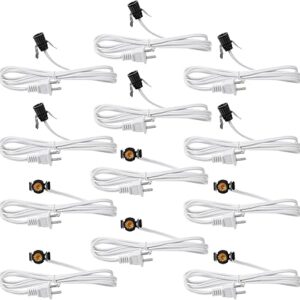 Macarrie 12 cables de lámpara con clip con enchufe de luz E12, cable de repuesto para lampara