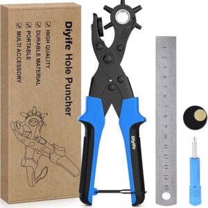 Diyife profesional de cuero, juego completo de herramientas para cinturón, correa de reloj