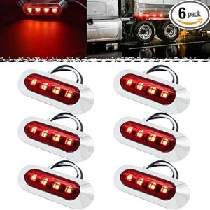 PSEQT Luces LED de 12 V y 24 V para marcador lateral, luz indicadora de señal de giro (una extra)