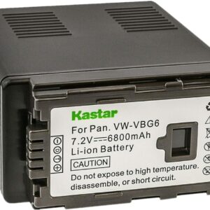 Kastar Battery for Panasonic VW-VBG6 AG-AC7 AG-AF100 AG-AC130 AG-AC160 AG-HMC40 AG-HMC43