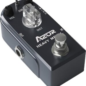 AZOR AP-321 - Pedal de guitarra de distorsión de metal pesado con control de 3 modos, con aleación