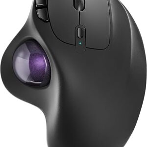 Nulea Trackball inalámbrico M501 – recargable ergonómico, compatible con el pulgar
