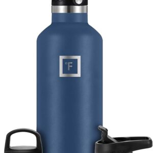 IRON FLASK Frasco de hidratación, botella de agua deportiva de acero inoxidable. 32 onzas, azul
