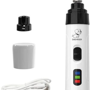 Molinillo de uñas para perros y gatos pequeños y grandes, eficaz de 2 velocidades + cable USB
