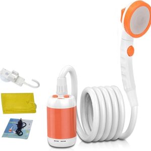 Iron Hammer Ducha eléctrica portátil, para interior o exterior, lavado de autos, baño de mascotas