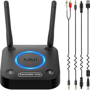 1Mii B06TX Transmisor Bluetooth 5.2 para TV a Auriculares/Altavoces Inalámbricos, Adaptador