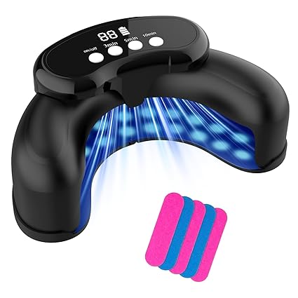 Dispositivo de luz LED de tratamiento láser de hongos en las uñas, recargable (no trae limas) - Imagen 5