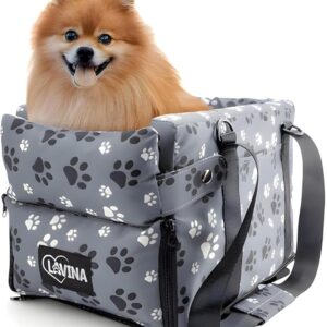 Asiento de automóvil para perros pequeños (0-12 libras) - Se convierte en bolsa de transporte