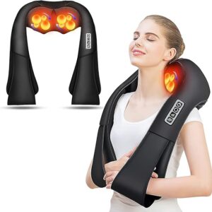 AERLANG Masajeador Shiatsu de Espalda y Cuello, Almohada de Masaje Eléctrico