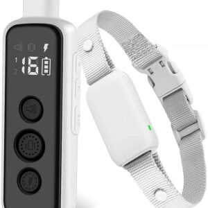 Bousnic Collar para Perros de Entrenamiento Impermeable Recargable con Control Remoto