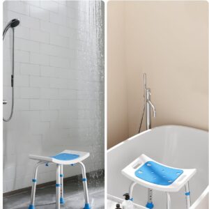 HOMLAND Silla de ducha para ducha interior, taburete de ducha ajustable