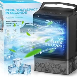 Aire acondicionado portátil - Enfriador de aire evaporativo, hielo pequeño 4 en 1 enfriador
