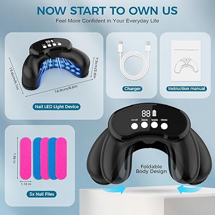 Dispositivo de luz LED de tratamiento láser de hongos en las uñas, recargable (no trae limas) - Imagen 4