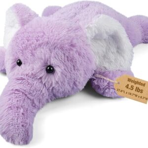 Bobbie & Laxi - Elefante de peluche pesado de 28" y 4.5 libras, peluche suave (no viene en caja)
