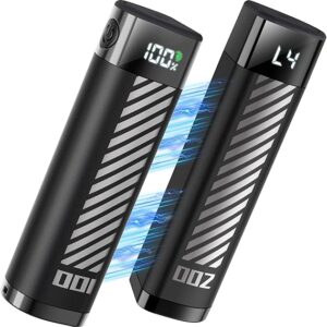 Calentadores de manos recargables con pantalla LED de bolsillo (paquete de 2, color morado)