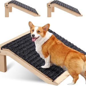 Rampa para perros, escalera de ángulo bajo para perros pequeños y gatos antideslizante 4 paquetes