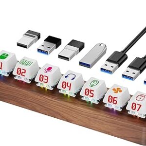 Walnut Wood Hub USB 3.0 alimentado por 7 puertos, transferencia de datos de 5 Gbps