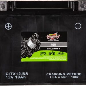 Interstate Batteries YTX12-BS - Batería 12 V 10 Ah repuesto recargable para Honda, Kawasaki, Suzuki