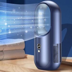 Ventilador de mesa USB, 6 velocidades, pantalla LED, vertical con batería de 4000 mAh (sin caja)