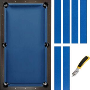 Paño de billar con 6 tiras de tela y removedor de grapas para mesa de billar, kit de repuesto