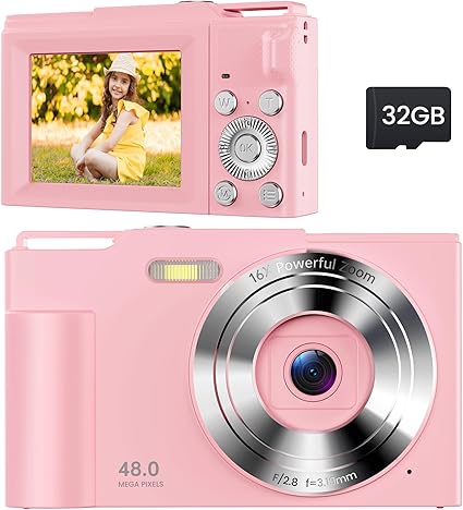 Cámara digital para niños, regalos de cumpleaños de Navidad para niñas de 8 a 10 años, zoom 16X - Imagen 8