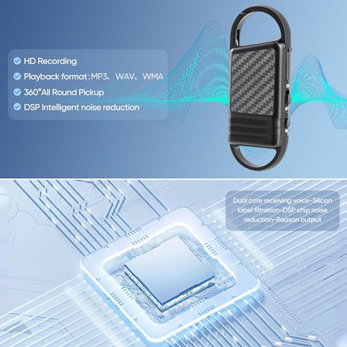 Grabadora de voz digital: dispositivo de grabación de 64 GB, mini grabadora de voz - Imagen 5