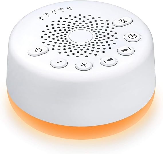Máquina de sonido con 25 sonidos relajantes y luces nocturnas, 32 niveles de volumen - Imagen 7