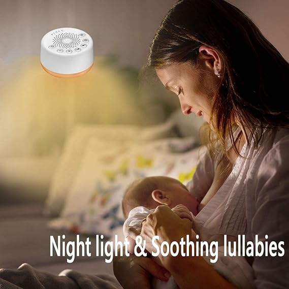 Máquina de sonido con 25 sonidos relajantes y luces nocturnas, 32 niveles de volumen - Imagen 5