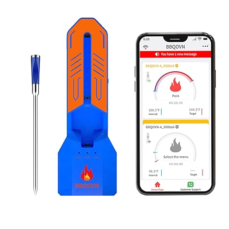 Termómetro inalámbrico WiFi para carne, alcance ilimitado, 7 sensores, monitoreo remoto - Imagen 6