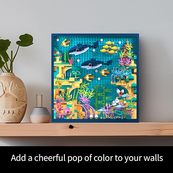 TG BLOCKS Juego de construcción de mundo oceánico de micro ladrillos, arte de pared 3D, decoración - Imagen 3