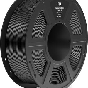 Filamento PLA de 0.069 pulgadas, color negro, 2.2 lbs, precisión dimensional +/- 0.001 in
