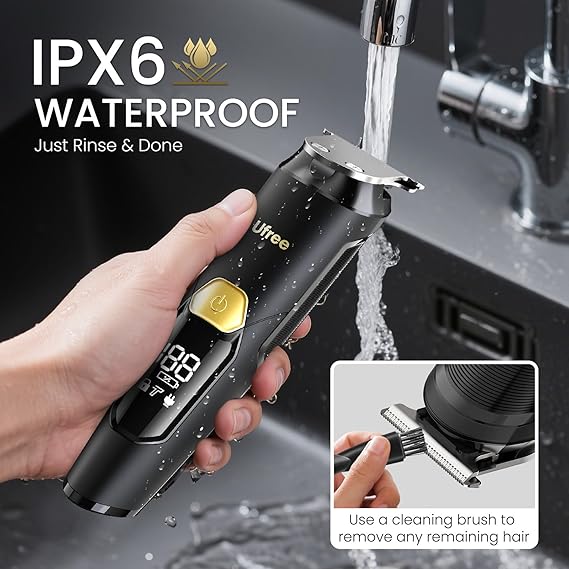 Ufree Recortadora de barba 3 en 1 para hombres, IPX6 impermeable para bigote, cortadora de pelo - Imagen 6