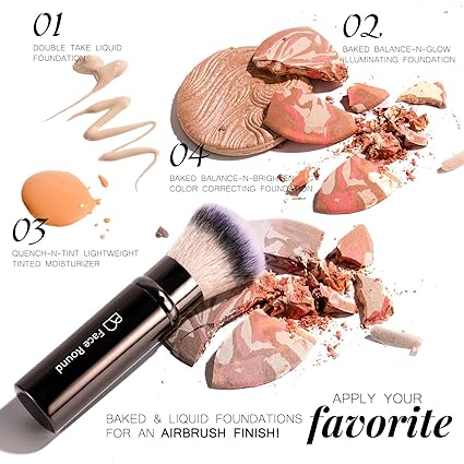 Brochas de maquillaje profesionales BS-MALL con estuche de viaje, brocha Kabuki 20 piezas - Imagen 6