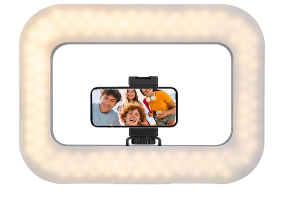 Anillo LED de mano, luz para selfie, estabilizador de video de teléfono (no incluye control remoto) - Imagen 5
