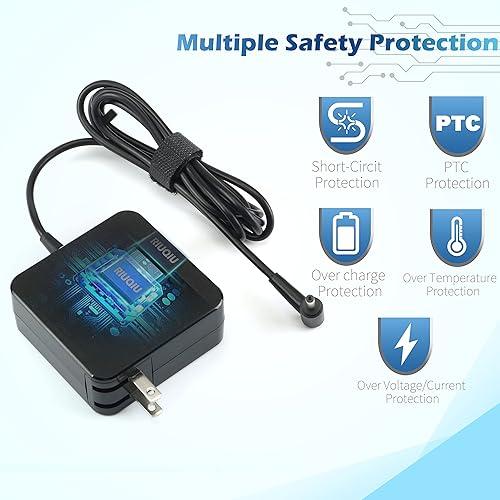 Cargador para portátil RUIQIU de 65 W compatible con Asus Vivobook Serie 15, Adaptador de corriente - Imagen 4