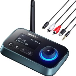 Transmisor Bluetooth para TV 3 en 1, receptor transmisor Bluetooth 5.0 para TV a 2 auriculares