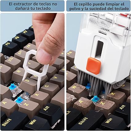 Kit de Limpieza de Teclado, Laptop, Herramienta de Cepillo de Limpieza de Pantalla Computadora 10-1 - Imagen 3