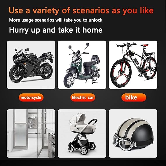 Candado para bicicleta, combinación combinada reiniciable de seguridad en espiral - Imagen 5