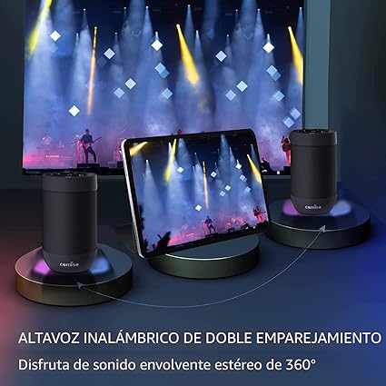 Altavoz Bluetooth, altavoces Bluetooth portátiles con emparejamiento estéreo inalámbrico - Imagen 4