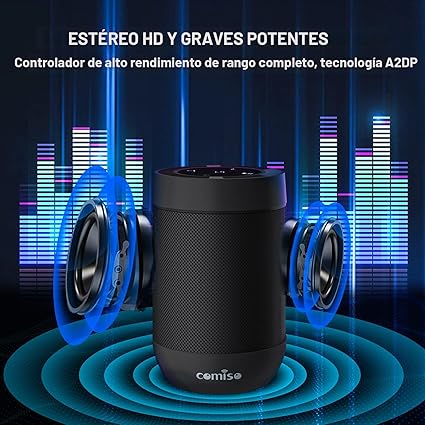 Altavoz Bluetooth, altavoces Bluetooth portátiles con emparejamiento estéreo inalámbrico - Imagen 5