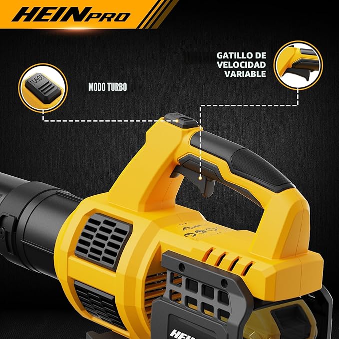 HEINPRO Soplador de hojas inalámbrico compatible con batería Dewalt 20V Max 400CFM - Imagen 4