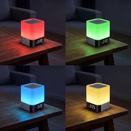 Gallstep Luces nocturnas Altavoz Bluetooth, despertador, altavoces Bluetooth, sensor táctil - Imagen 6