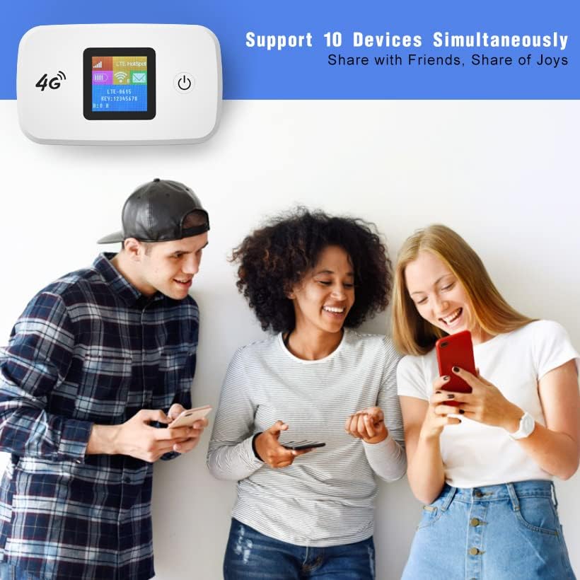 Enrutador WiFi móvil 4G LTE, WiFi WiFi móvil desbloqueado, router de Internet inalámbrico. - Imagen 4