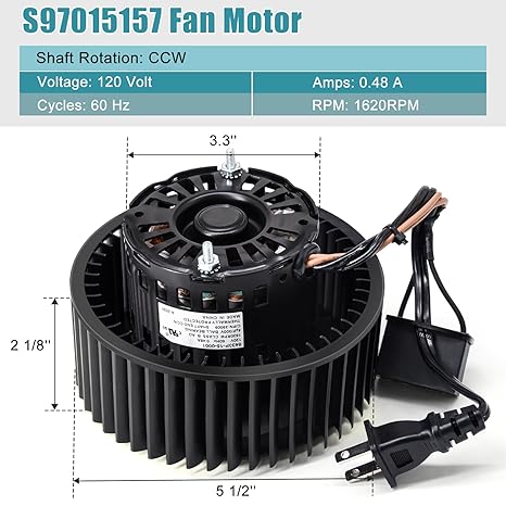 Motor de repuesto 676-D/2676F-A, ventilador de baño S97015157 para Broan Nutone 763N, 684-D - Imagen 6